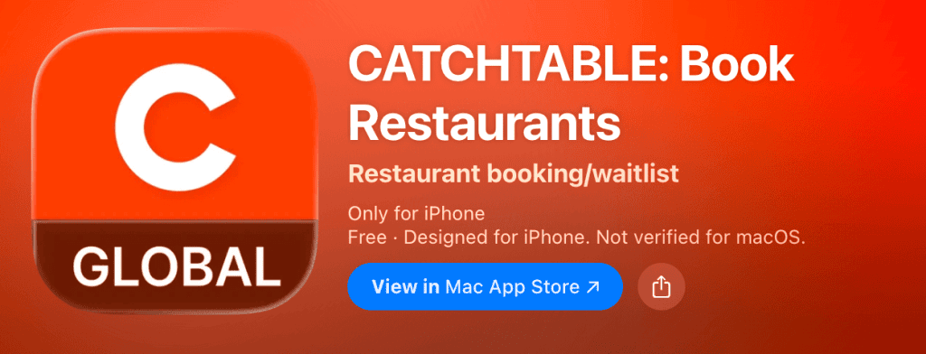 Catch Table restaurant reservation app in Korea