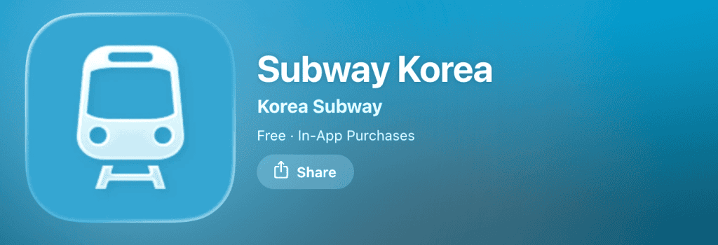 Subway Korea app for Seoul subway navigation