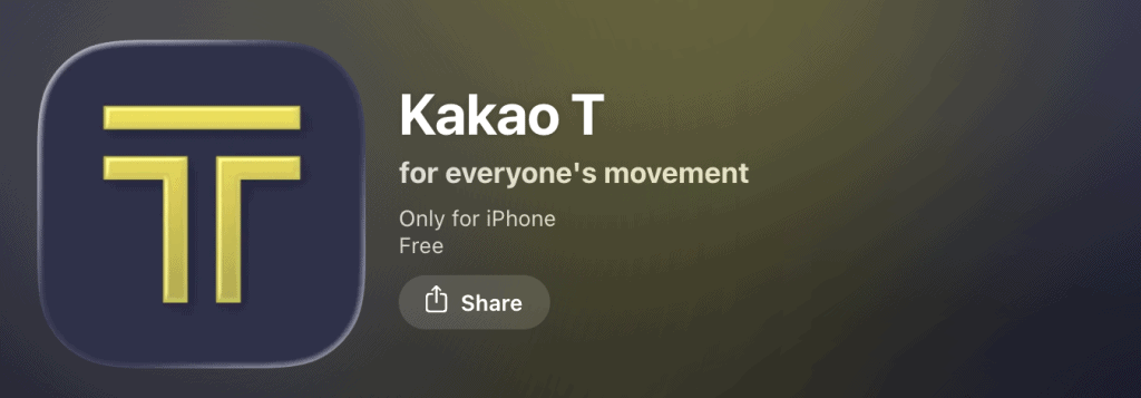 best Korea travel apps for tourists - Kakao T