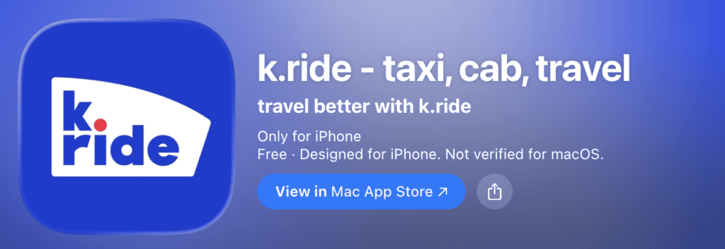 best Korea travel apps for tourists - k.ride