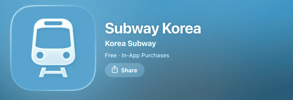 best Korea travel apps for tourists - Subway Korea