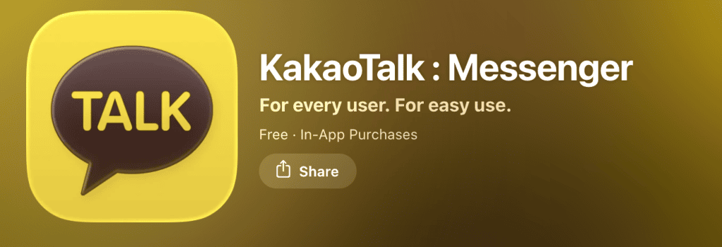 best Korea travel apps for tourists - KakaoTalk
