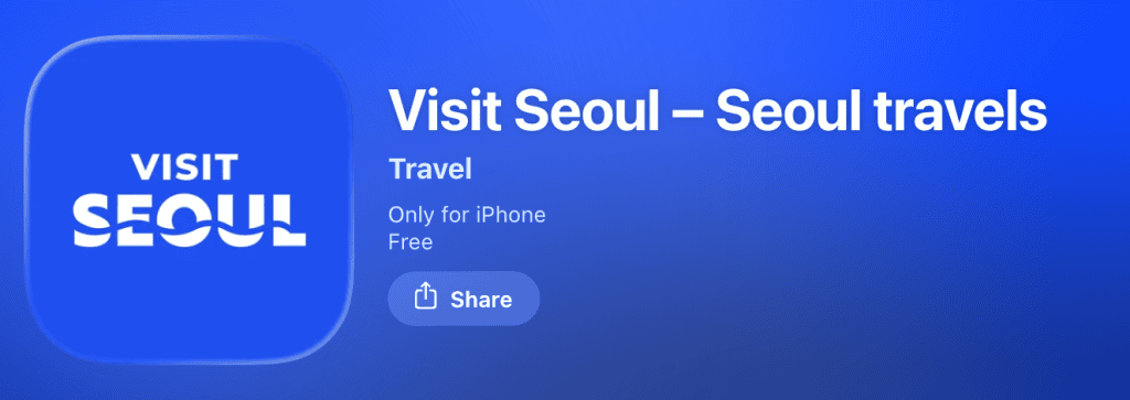 best Korea travel apps for tourists - Visit Seoul