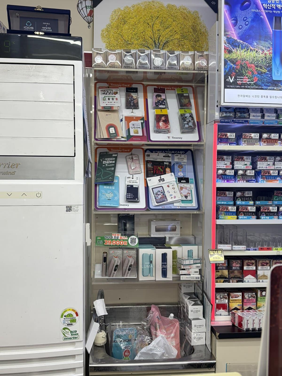 T-money card in Seoul for sale at a convenience store