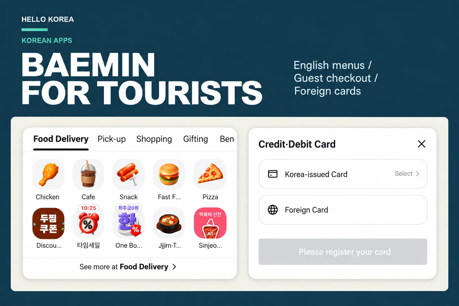 How to Use Baemin in Korea as a Tourist (2026): English & Guest Checkout