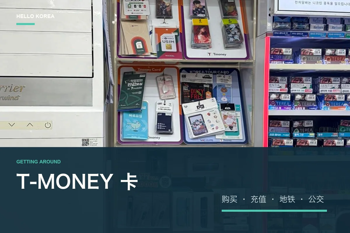 首尔 T-money 卡使用指南：购买、充值、地铁与 iPhone（2026）